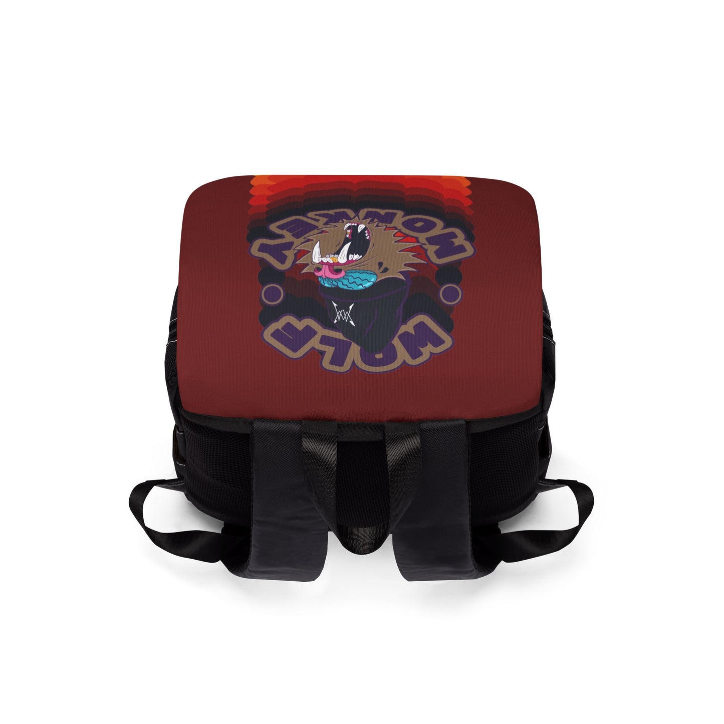 Retro Sunset Backpack — Vintage Gradient Graphic Shoulder Bag