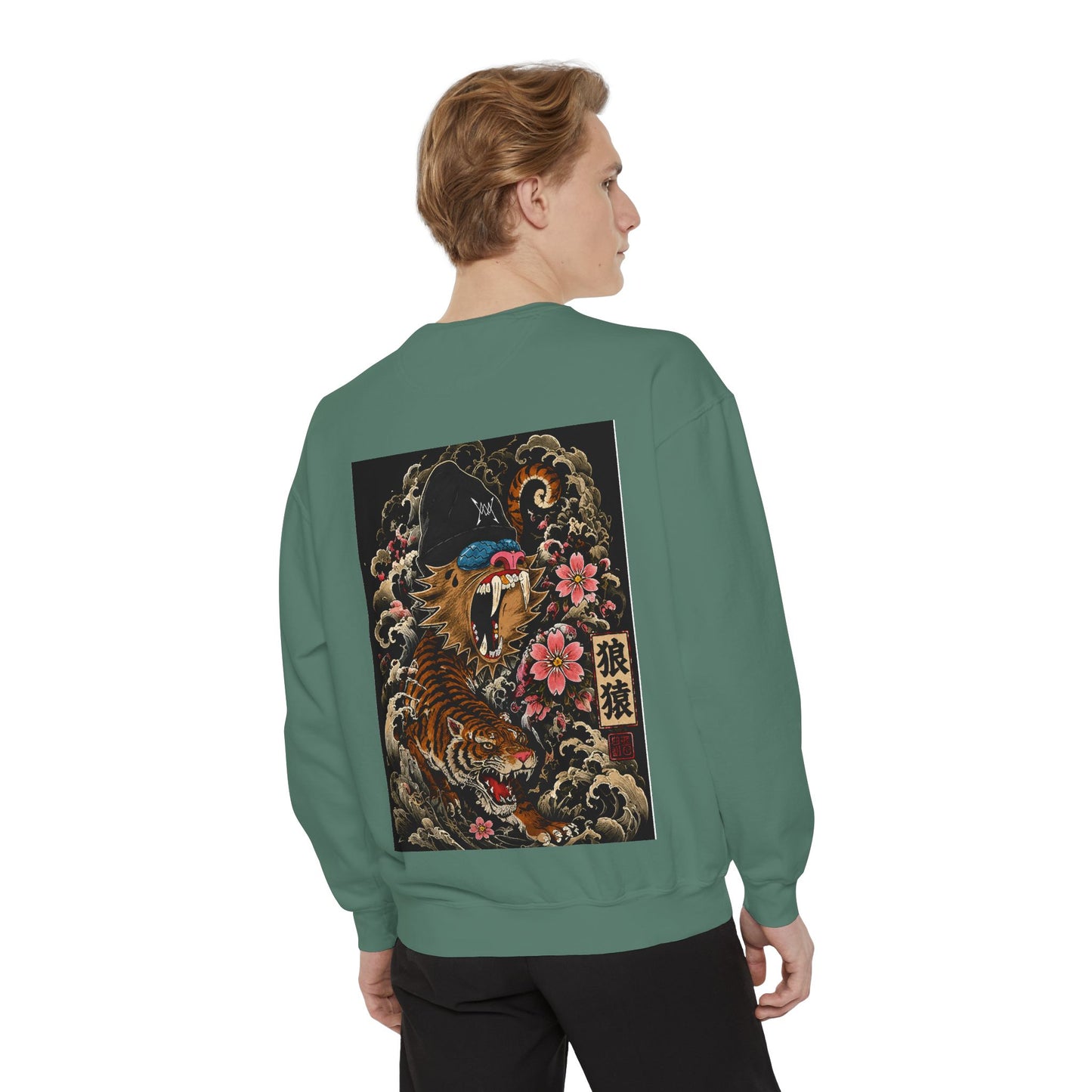 Tiger Wave Sweatshirt — Japanese Tiger Graphic Crewneck