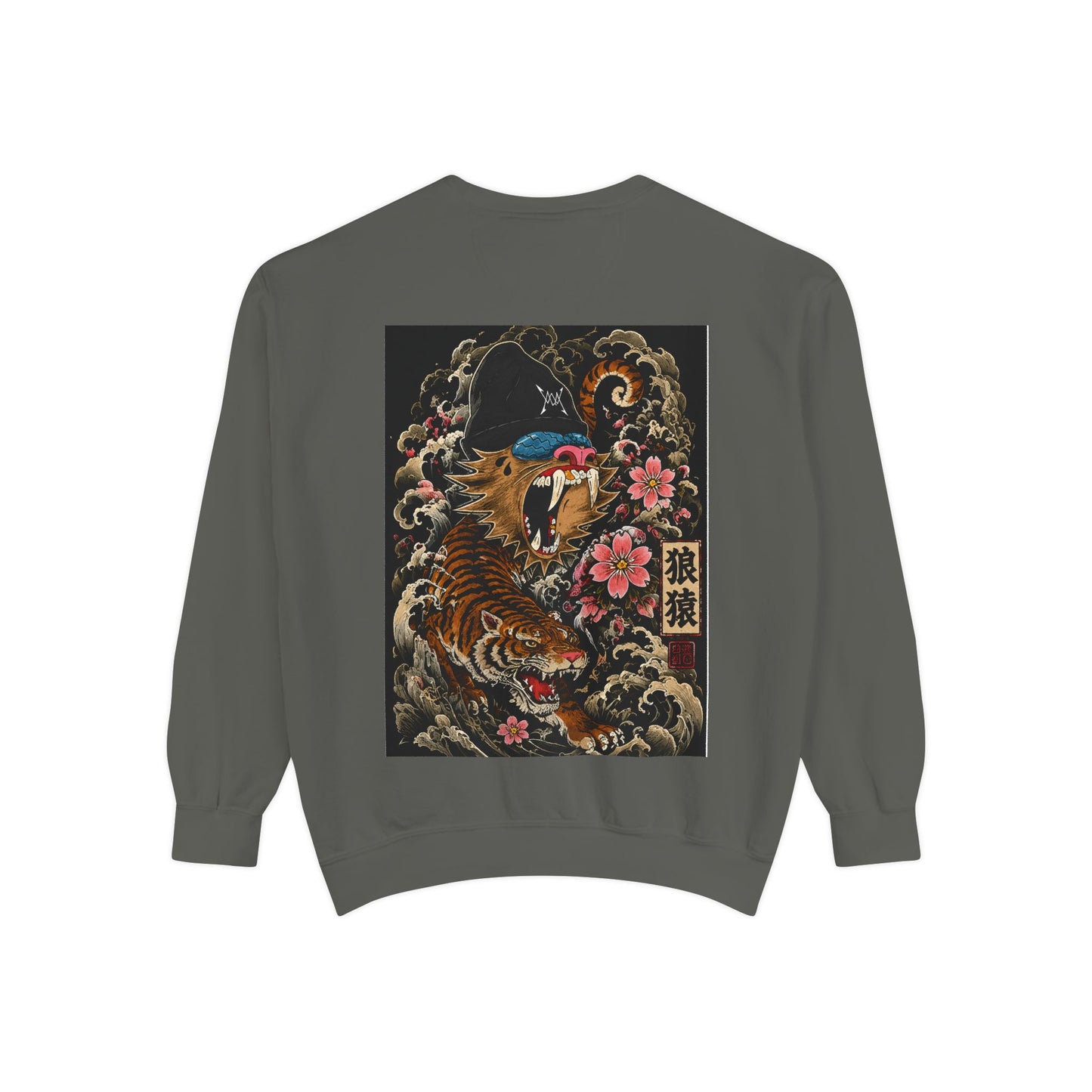 Tiger Wave Sweatshirt — Japanese Tiger Graphic Crewneck
