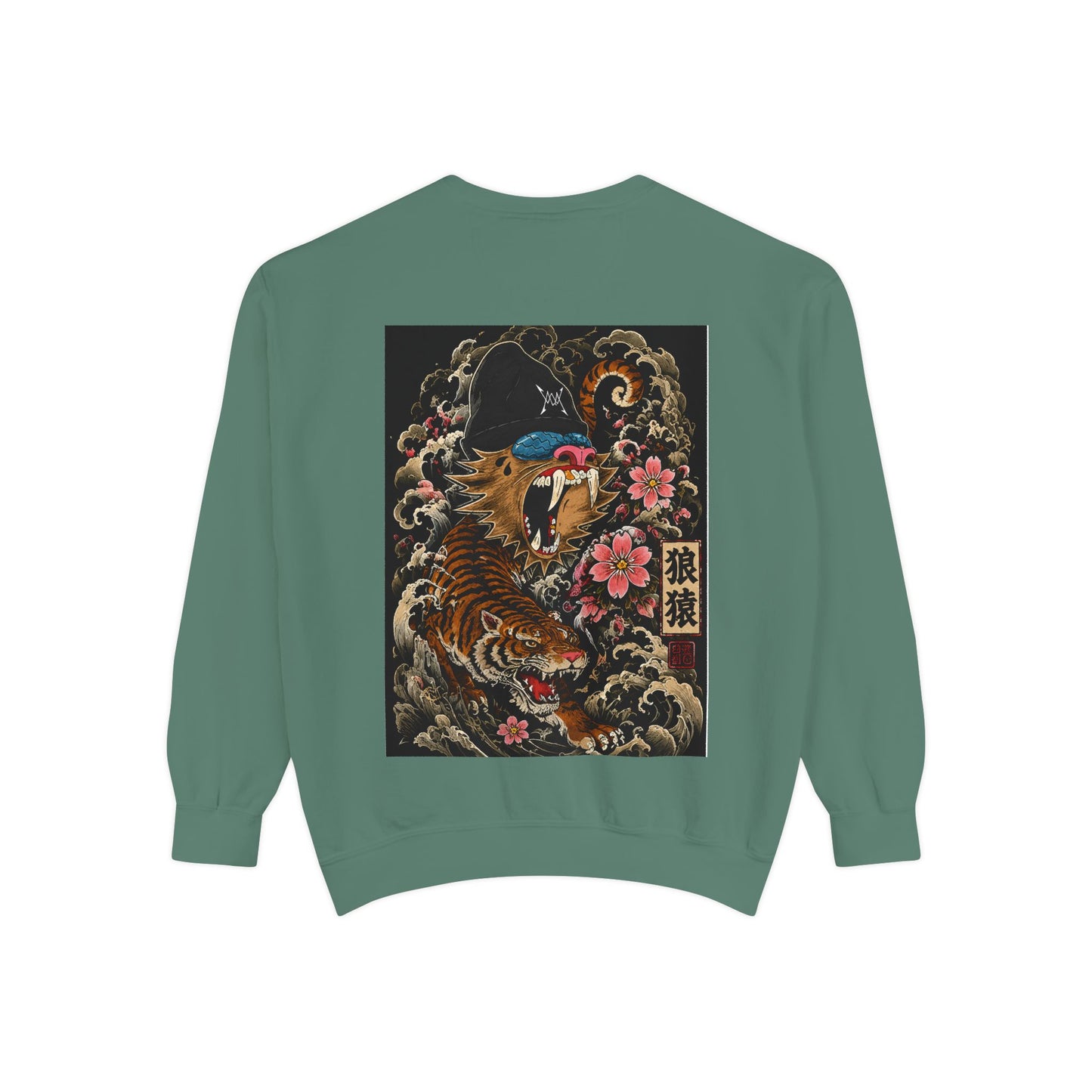 Tiger Wave Sweatshirt — Japanese Tiger Graphic Crewneck