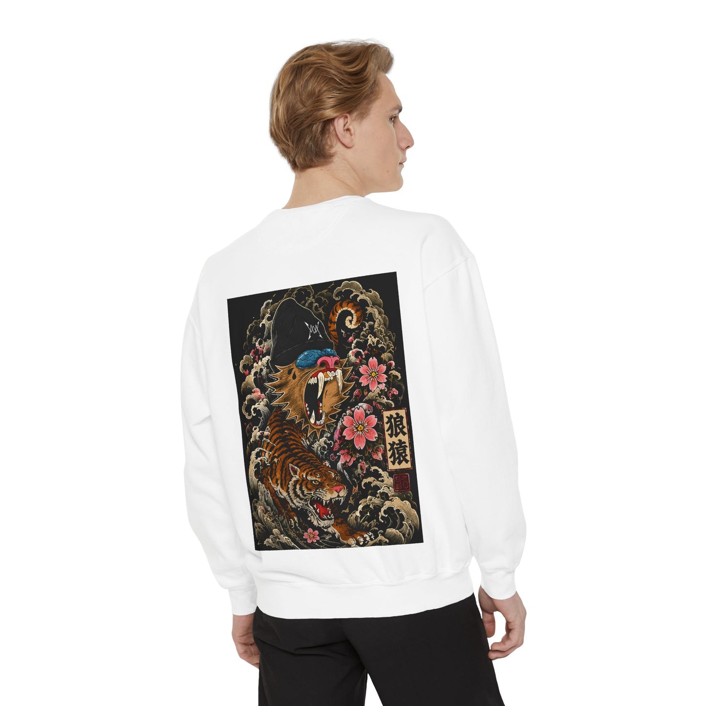 Tiger Wave Sweatshirt — Japanese Tiger Graphic Crewneck