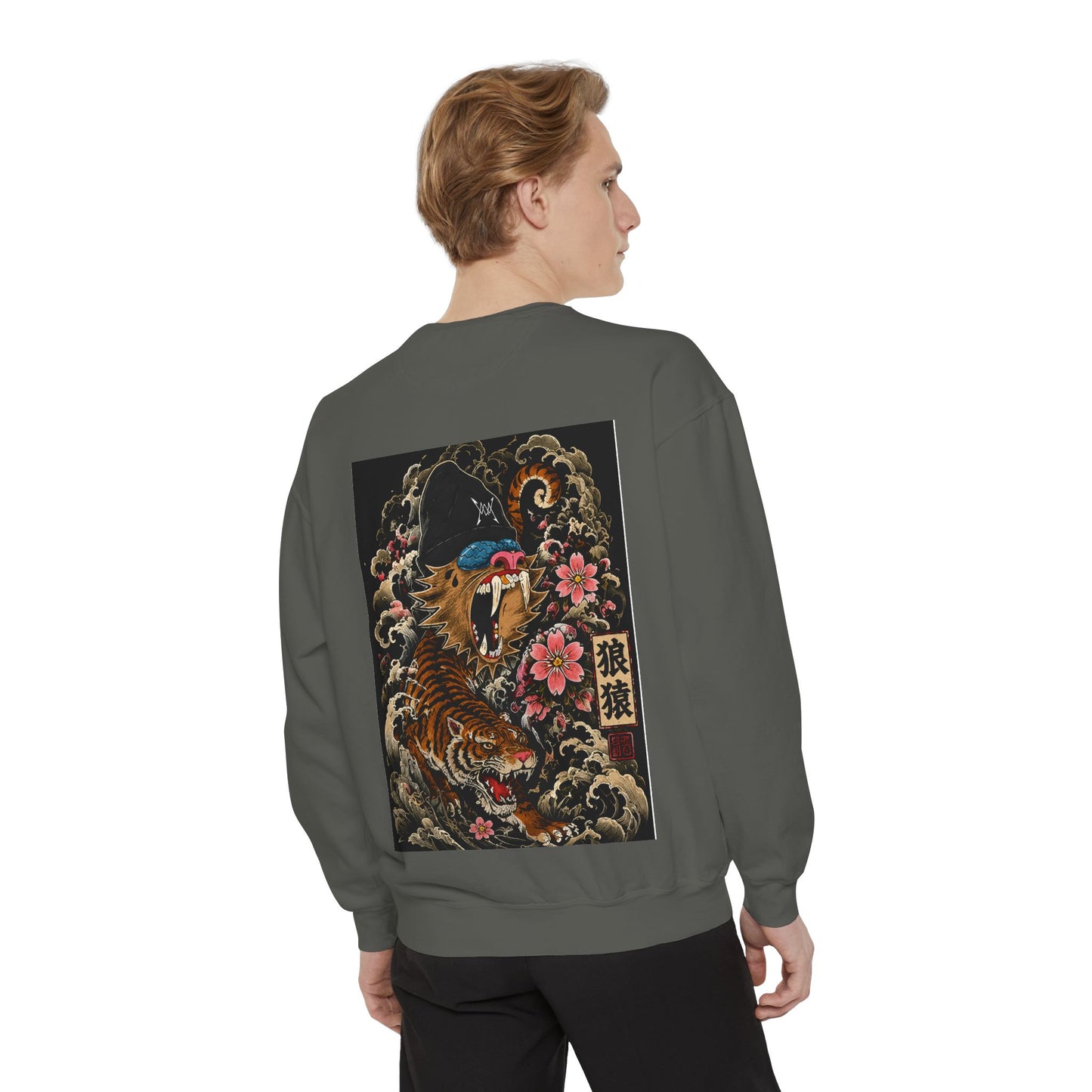Tiger Wave Sweatshirt — Japanese Tiger Graphic Crewneck