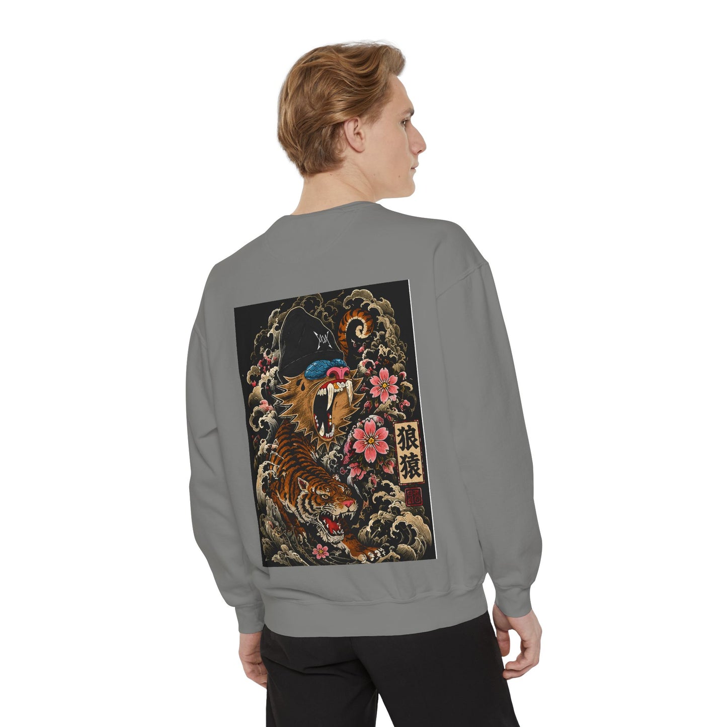 Tiger Wave Sweatshirt — Japanese Tiger Graphic Crewneck